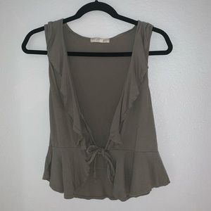 Urban Outfitters Plunge Tie Front Top